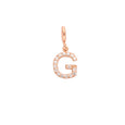 dainty-and-gold-jewelry - Block CZ stone Initial Pendant