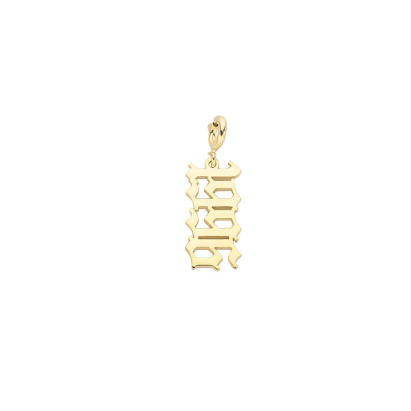 dainty-and-gold-jewelry - Vertical Gothic Date Pendant
