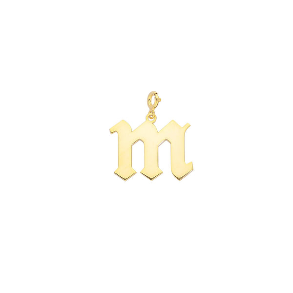 dainty-and-gold-jewelry - Gothic initial pendant