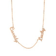 14k Solid Gold Two Name Necklace