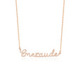 Name Necklace with CZ Stone