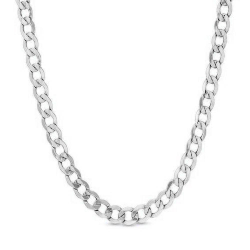 925K Sterling Silver 3.6 Curb Chain Necklace