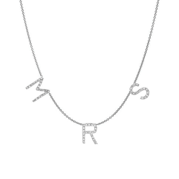 Paving Stone Initial Necklace