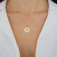 Coin Initial Necklace