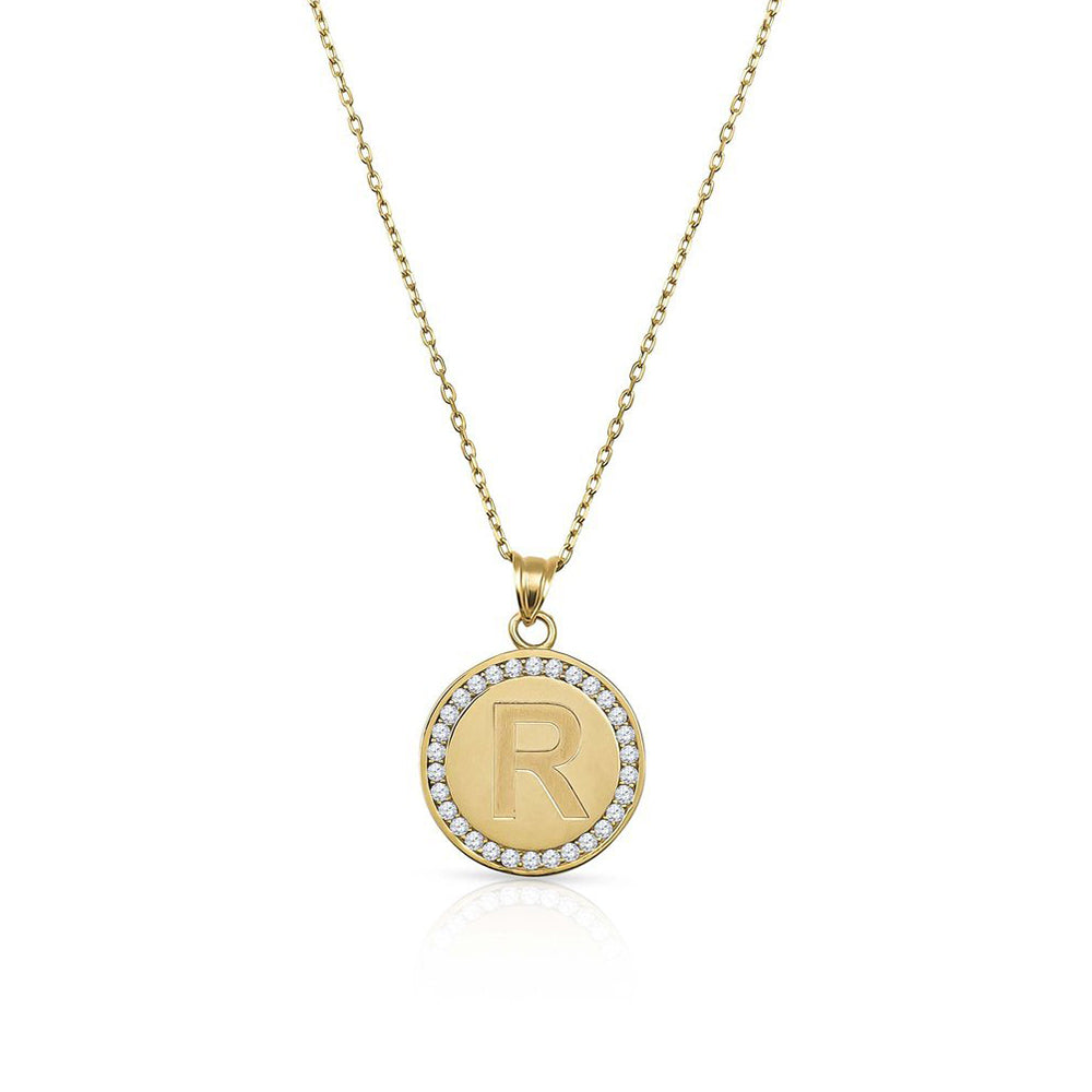 14k Solid Gold Coin Necklace
