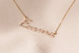 Name Necklace with CZ Stone