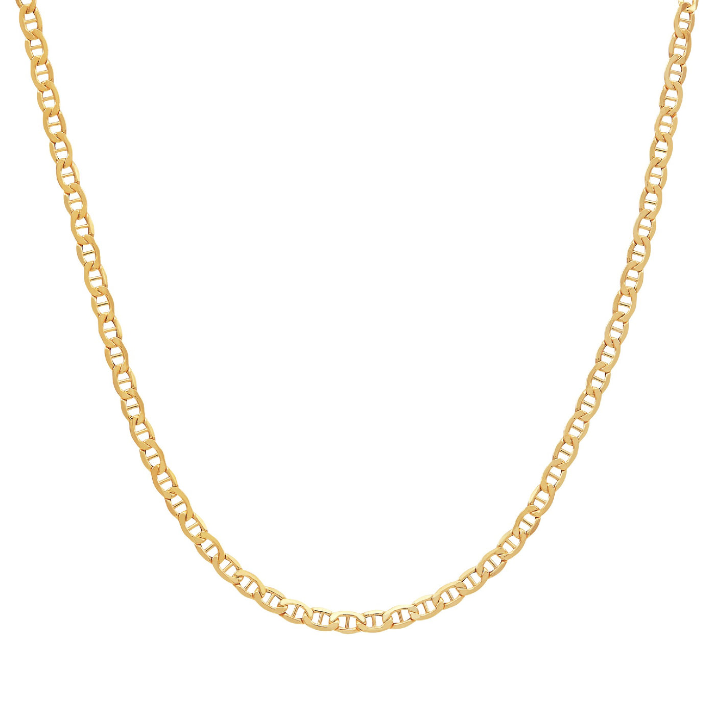 14k Solid Gold Mariner Chain Necklace